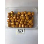 QUANTITY OF AMBER STYLE BEADS, 320 GRAMS