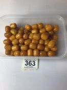 QUANTITY OF AMBER STYLE BEADS, 320 GRAMS