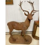 CAST IRON MODEL OF A STAG, 150 X 85CMS