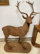 CAST IRON MODEL OF A STAG, 150 X 85CMS