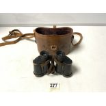 PAIR OF MILITARY 1ST WORLD WAR FIELD GLASSES WITH MILITARY CROWS FOOT MARK BY ROSS OF LONDON