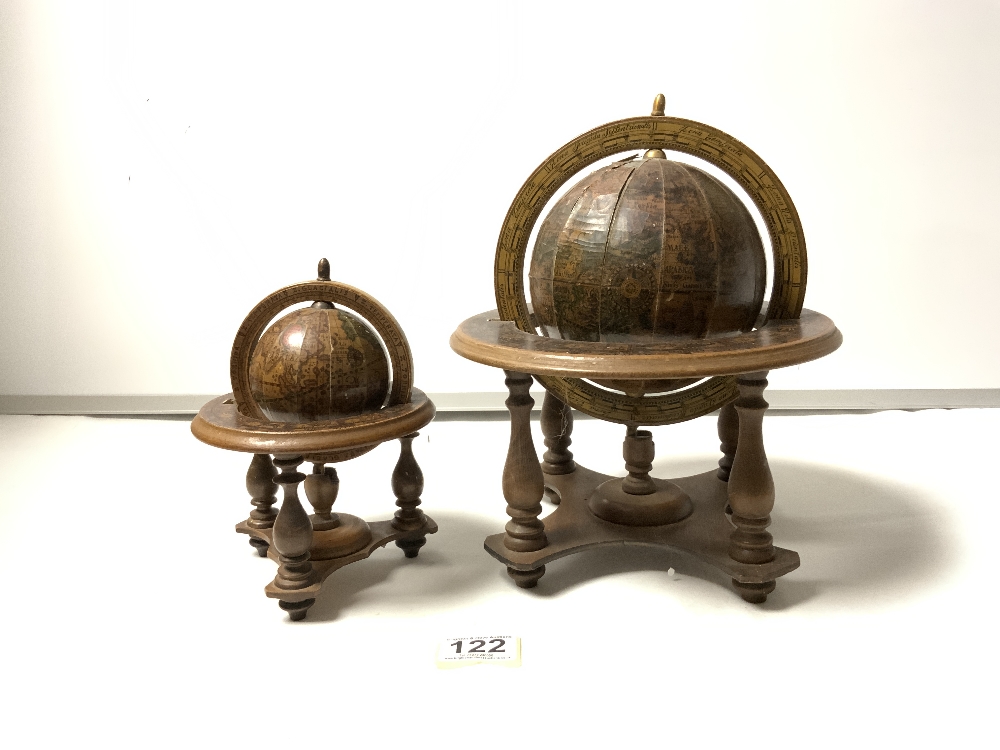 TWO SMALL REPRODUCTION TERRESTRIAL GLOBES - Image 2 of 4