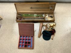 ACCLES AND POLLOCK LTD 'APOLLO KESTREL' ARCHERY SET AND ACCESSORIES IN A FITTED WOODEN BOX