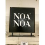 A VINTAGE NOA NOA FASHION SHOP COUNTER SIGN, 46 X 40CMS