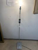MODERN 1960S STYLE SQUARE CHROME LAMP STAND