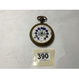 ANTIQUE LARGE RAILWAY POCKET WATCH WITH ENAMEL DIAL A/F