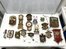 QUANTITY OF GERMAN CUCKOO AND OTHER CLOCKS - VARIOUS
