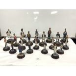 TWENTY-ONE MILITARY FIGURES, NAPOLEONIC, BRITISH SOLDIERS, AND OTHERS, BY THE MADRIGALE COLLECTION