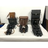 TRIEDER ARMY BINOCULARS C.P GOERZ BELIN IN ORIGINAL LEATHER CASE, SUPER ZENITH PRISMATIC FILED