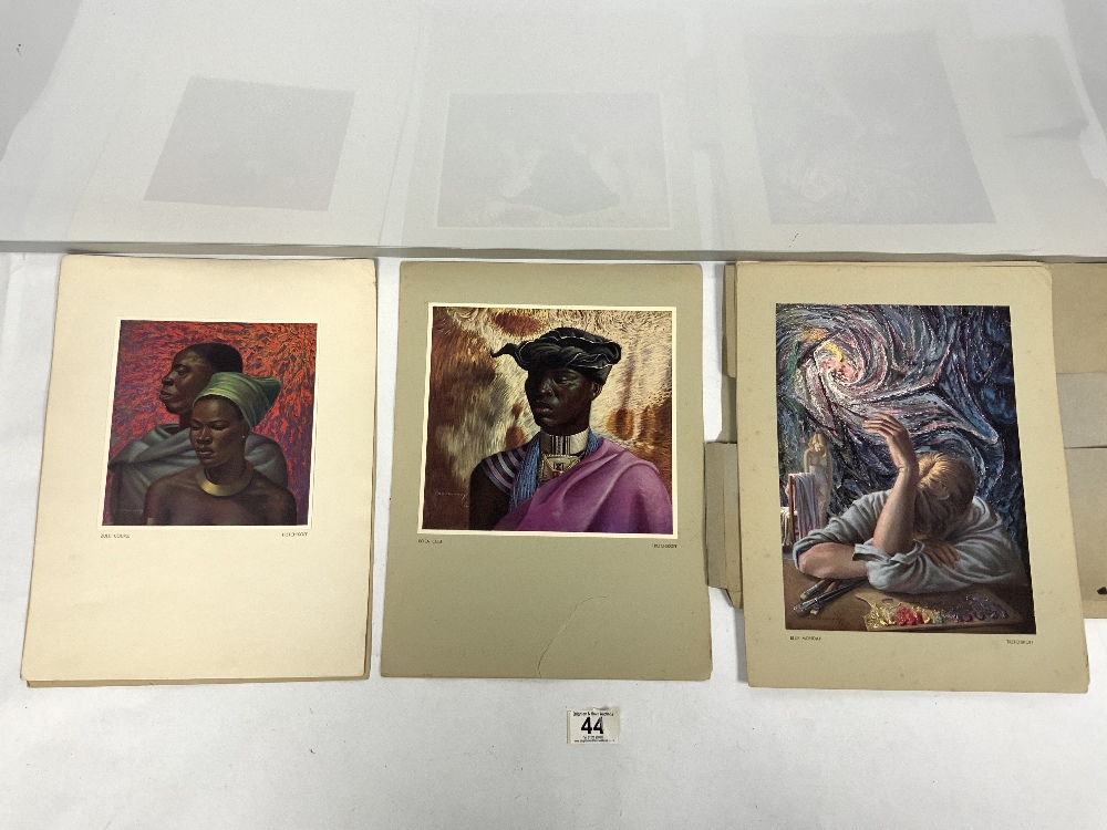 SET OF EIGHT 1950S TRETCHIKOFF COLOURED PRINTS - COPIES OF PAINTINGS CRAWFISH SELLER ETC - Image 2 of 3