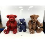 DEANS ELITE TEDDY BEAR - COPPER BEACH LIMITED EDITION 51/75, ERIC THE RED 91/500 AND 'GUY' (MUSICAL)