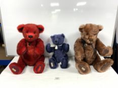 DEANS ELITE TEDDY BEAR - COPPER BEACH LIMITED EDITION 51/75, ERIC THE RED 91/500 AND 'GUY' (MUSICAL)