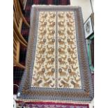 PERSIAN ANIMAL PATTERNED RUG, 116 X 200CMS