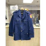 US ARMY MILITARY INSTITUTE JROTC NAVY BLUE JACKET LOGAN MILITARY SUPPLY CHICAGO, SIZE 40