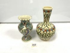 TWO MIDDLE EASTERN VASES, THE TALLEST 27CMS