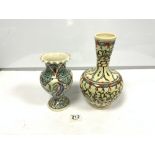 TWO MIDDLE EASTERN VASES, THE TALLEST 27CMS