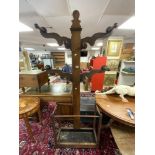 LATE VICTORIAN OAK TREE HALL STAND 71 X 202CMS