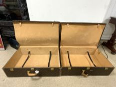 TWO LOUIS VUITTON TRUNKS, 80 X 50 X 20CMS