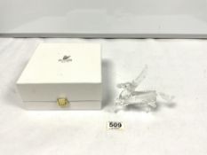 SWAROVSKI CRYSTAL FIGURE OF PEGASUS, FITTED BOX