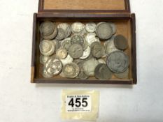 QUANTITY OF MIXED EUROPEAN COINS, FRENCH, DANISH, PORTUGESE AND MORE