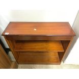 REPRODUCTION MAHOGANY DWARF OPEN BOOKCASE, 78 X 72CMS