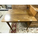 RECTANGULAR OAK KITCHEN TABLE, 65 X 88 X 74CMS