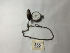 HALLMARKED SILVER RAILWAY TIMEKEEPERS POCKET WATCH MOVEMENT BY WILLIAM ROBINSON LIVERPOOL WITH A