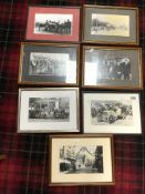 SEVEN FRAMED PHOTOGRAPHIC PRINTS OF EARLY 20TH CENTURY BRIGHTON SCENES
