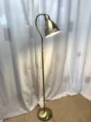 MODERN BRUSHED BRASS ANGLEPOISE LAMP STAND, 148CMS