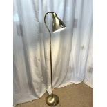 MODERN BRUSHED BRASS ANGLEPOISE LAMP STAND, 148CMS