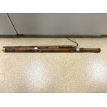 ANTIQUE WOODEN BASSOON MADE CIRCA THE 1820S MADE IN LONDON BY CHRISTOPHER GEROCK BISHOPS GATE