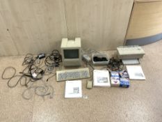 VINTAGE MACINTOSH SE COMPUTER SYSTEM, STYLE WRITER AND ACCESSORIES, AND USER MANUELS