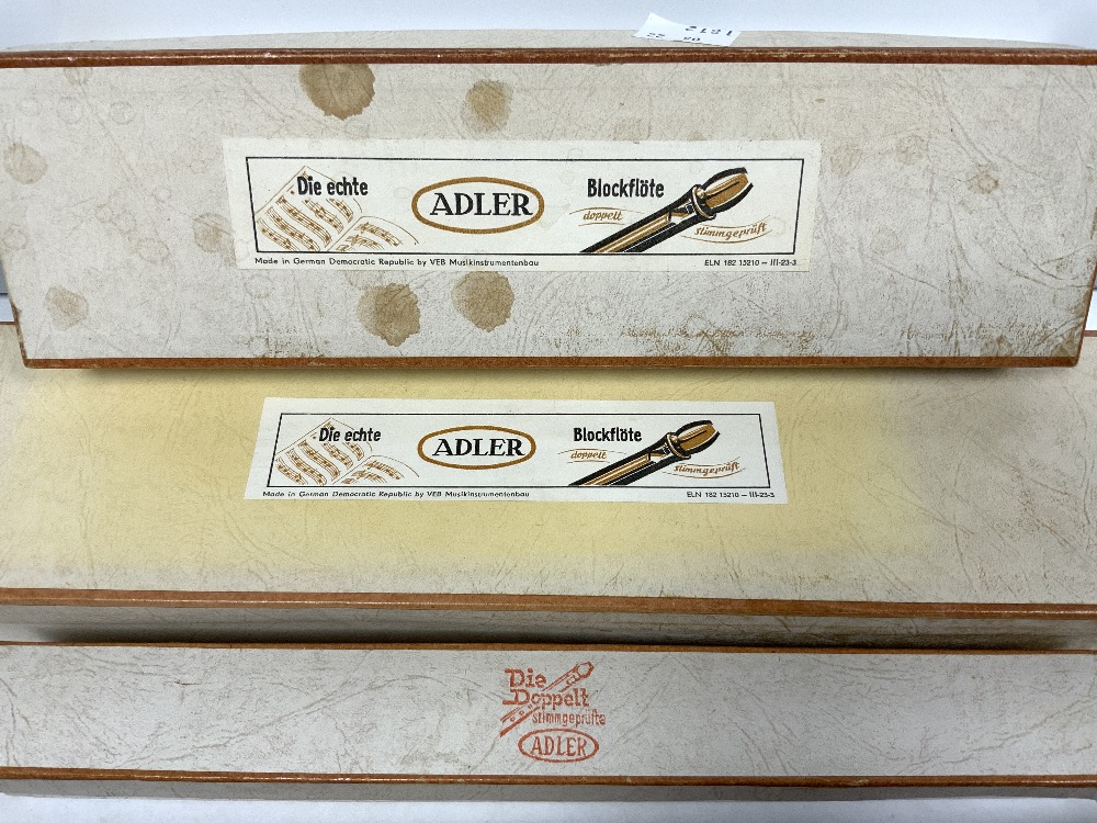 ADLER - THREE DIFFERENT SIZE RECORDERS IN ORIGINAL BOXES, MADE IN GERMANY - Image 4 of 4