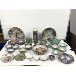 CHINESE TURQUOISE TEA SET, IMARI VASE AND BOWL AND OTHER CHINESE CERAMICS