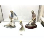 NAO FIGURE OF BALLET DANCERS, 34CMS A NAO FIGURE OF ARTISTS GIRL, NAO FIGURE OF A BOY AND A DOG