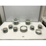 MIDWINTER SPANISH GARDEN PATTERN 16 PIECE TEA SET