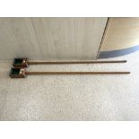 PAIR OF PINE CHURCH COLLECTION PADDLES, 170CMS