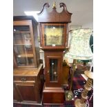 A 20TH CENTURY LONGCASE CLOCK WITH CHIME MAKERS - E J GOOD FELLOW - WADEBRIDGE