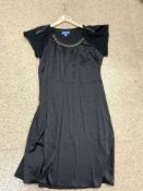 A BLACK EVENING DRESS - SIMPLY VERA BY VERA WANG, SIZE 12