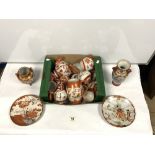 QUANTITY OF KUTANI PORCELAIN - INCLUDES TEAPOTS, VASES, TEA SET ETC