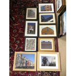 NINE PHOTOGRAPHIC PRINTS OF BRIGHTON STREETS AND BUILDINGS SUSSEX DAIRY ETC