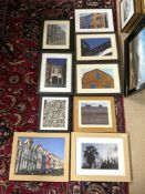 NINE PHOTOGRAPHIC PRINTS OF BRIGHTON STREETS AND BUILDINGS SUSSEX DAIRY ETC