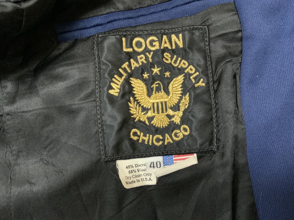 US ARMY MILITARY INSTITUTE JROTC NAVY BLUE JACKET LOGAN MILITARY SUPPLY CHICAGO, SIZE 40 - Image 6 of 8