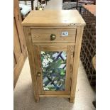 FRENCH PINE BEDSIDE CABINET WITH DRAWER, 40 X 36 X 79CMS