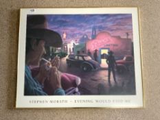 FRAMED PRINT - EVENING WOULD FINE ME BY STEPHEN MORATH IN A MODERN FRAME, 74 X 56