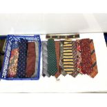 QUANTITY OF DESIGNER SILK TIES, INCLUDES PIERRE CARDIN, ELLAINE RIPPON, RENE CHAGAL ETC