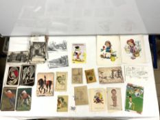 FIVE MABEL LUCIE ATTWELL POSTCARDS, SILK CARDS AND OTHER CARDS - VARIOUS