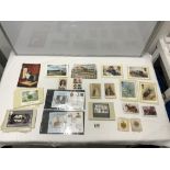 QUANTITY OF FIRST-DAY COVERS, STAMP CARDS, AND SILKS OF MEDALS