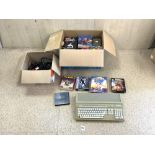 ATARI 520ST COMPUTER KEYBOARD, AND GAMES, BACK TO THE FUTURE III, ROBOCOP II, AND OTHERS