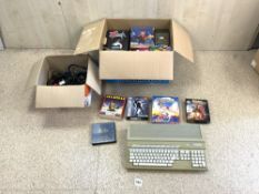 ATARI 520ST COMPUTER KEYBOARD, AND GAMES, BACK TO THE FUTURE III, ROBOCOP II, AND OTHERS